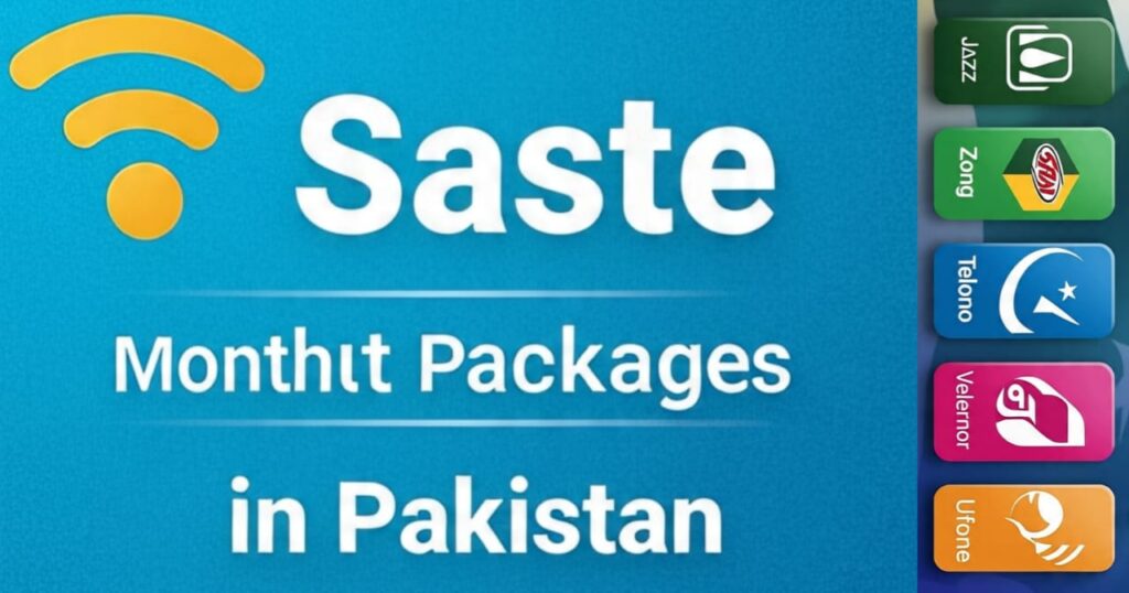 Saste Monthly Internet Packages – Jazz, Zong, Ufone, Telenor